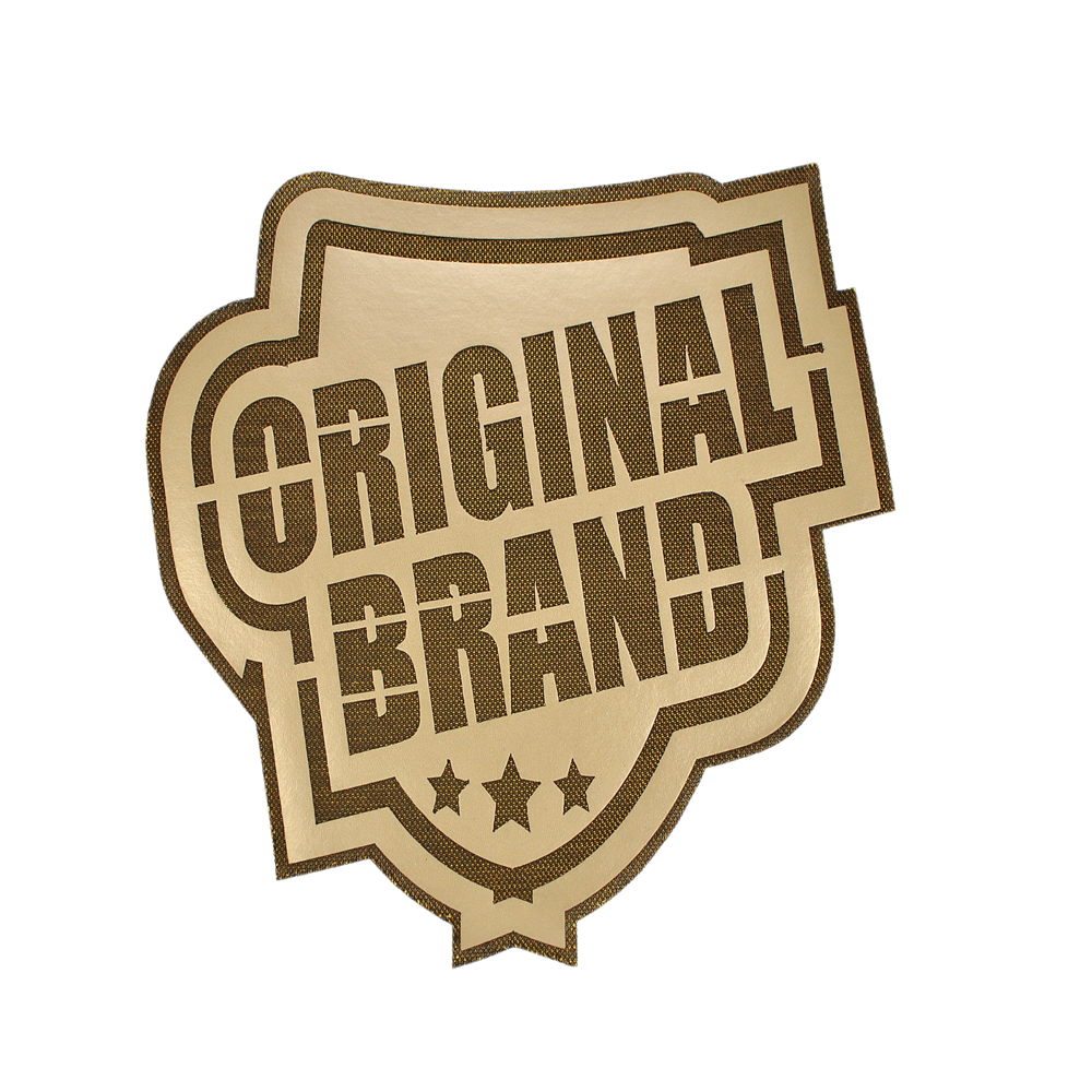 Аппликация клеевая кожзам ORIGINAL BRAND 21.5*23см черная, золото, шт. Аппликации клеевые Кожзам