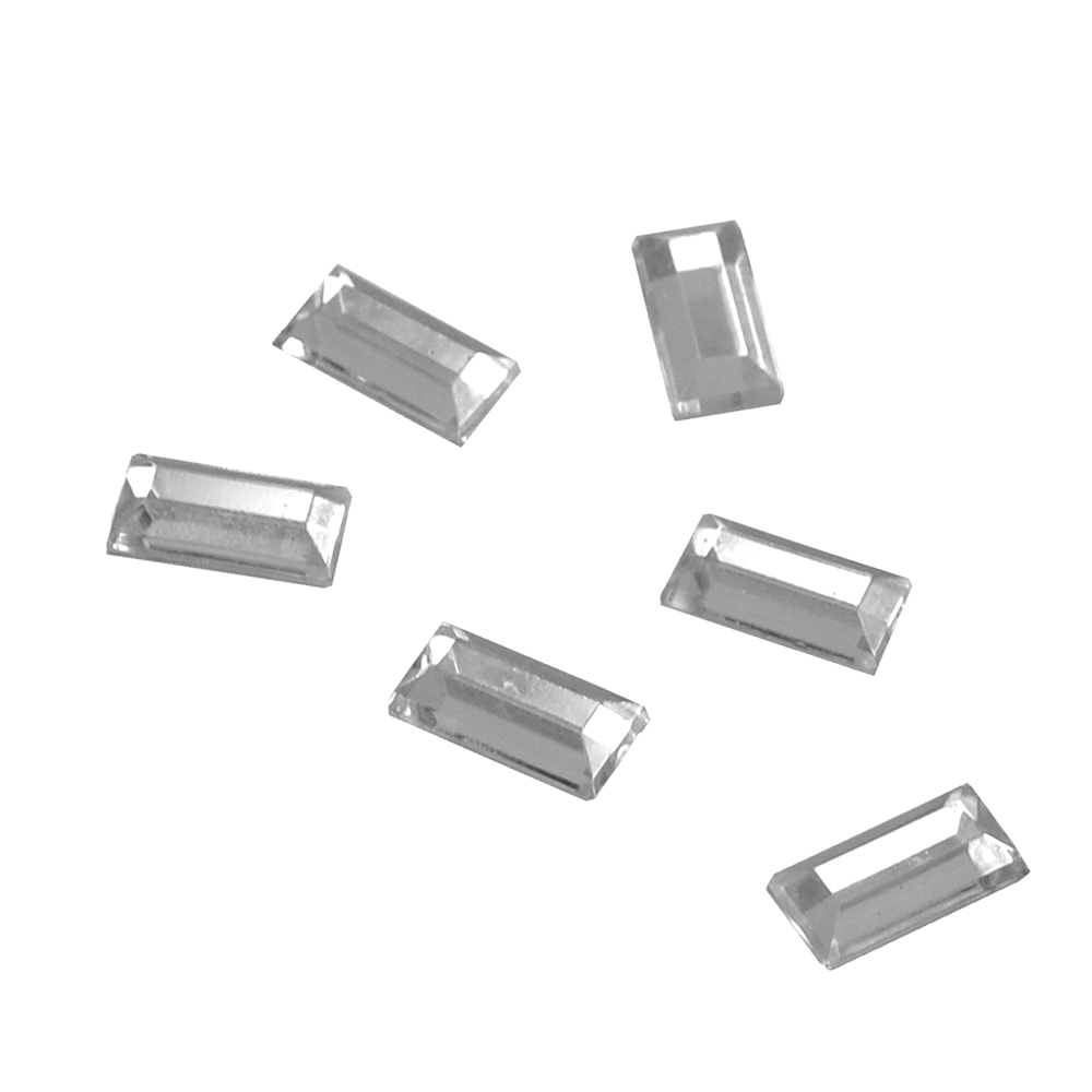 Стразы Д на клей, прямоуг 5*10мм бел.кристал 38, 1тыс.шт. Стразы на клей