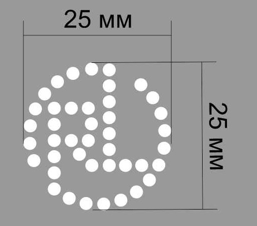 Термоаппликация RL, 2.5*2.5cм, SS6 серебро /62581/, шт. Термоаппликации ПРОИЗВОДСТВО