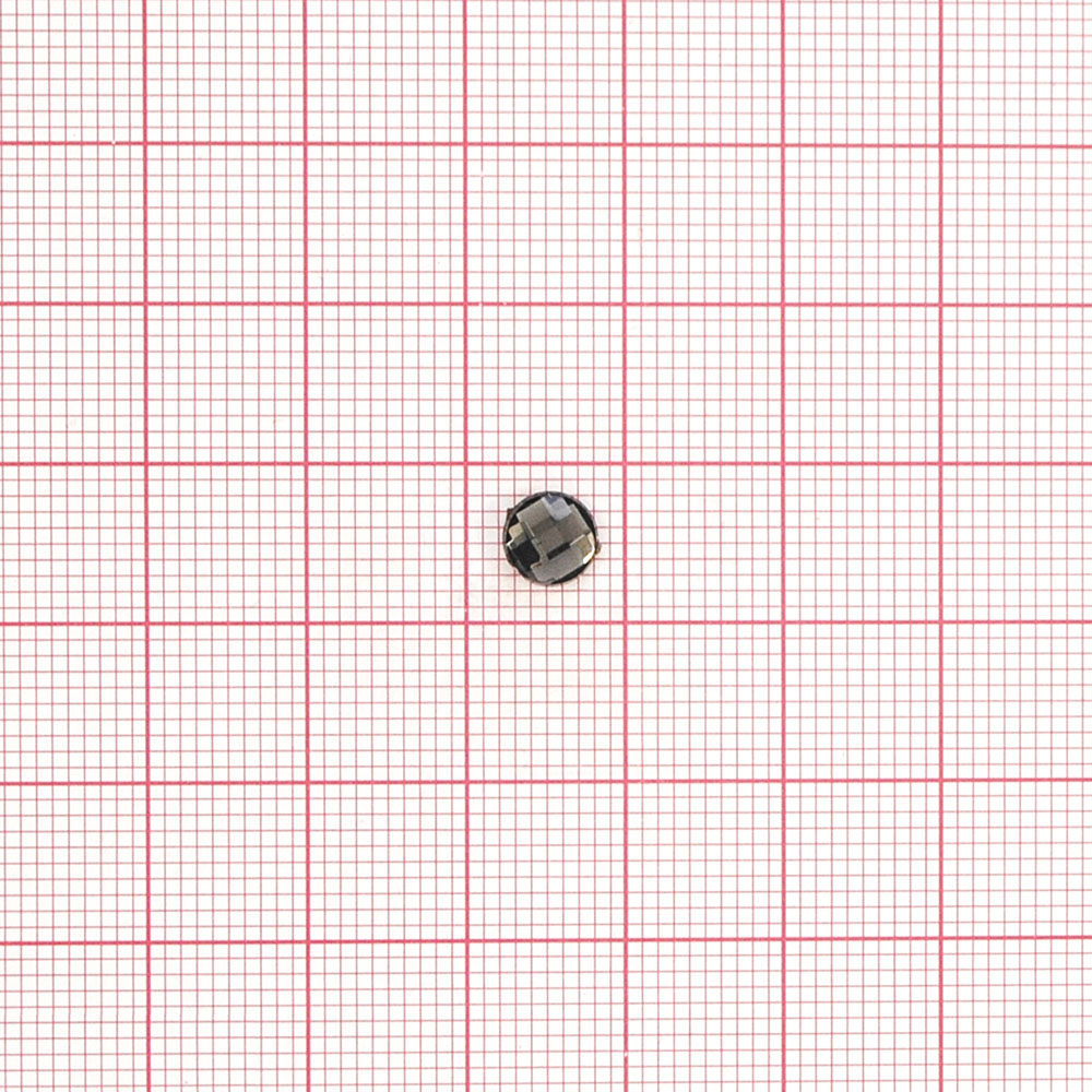 Стразы Д на клей, круг 6мм темн-серый 20, 1тыс.шт. Стразы на клей