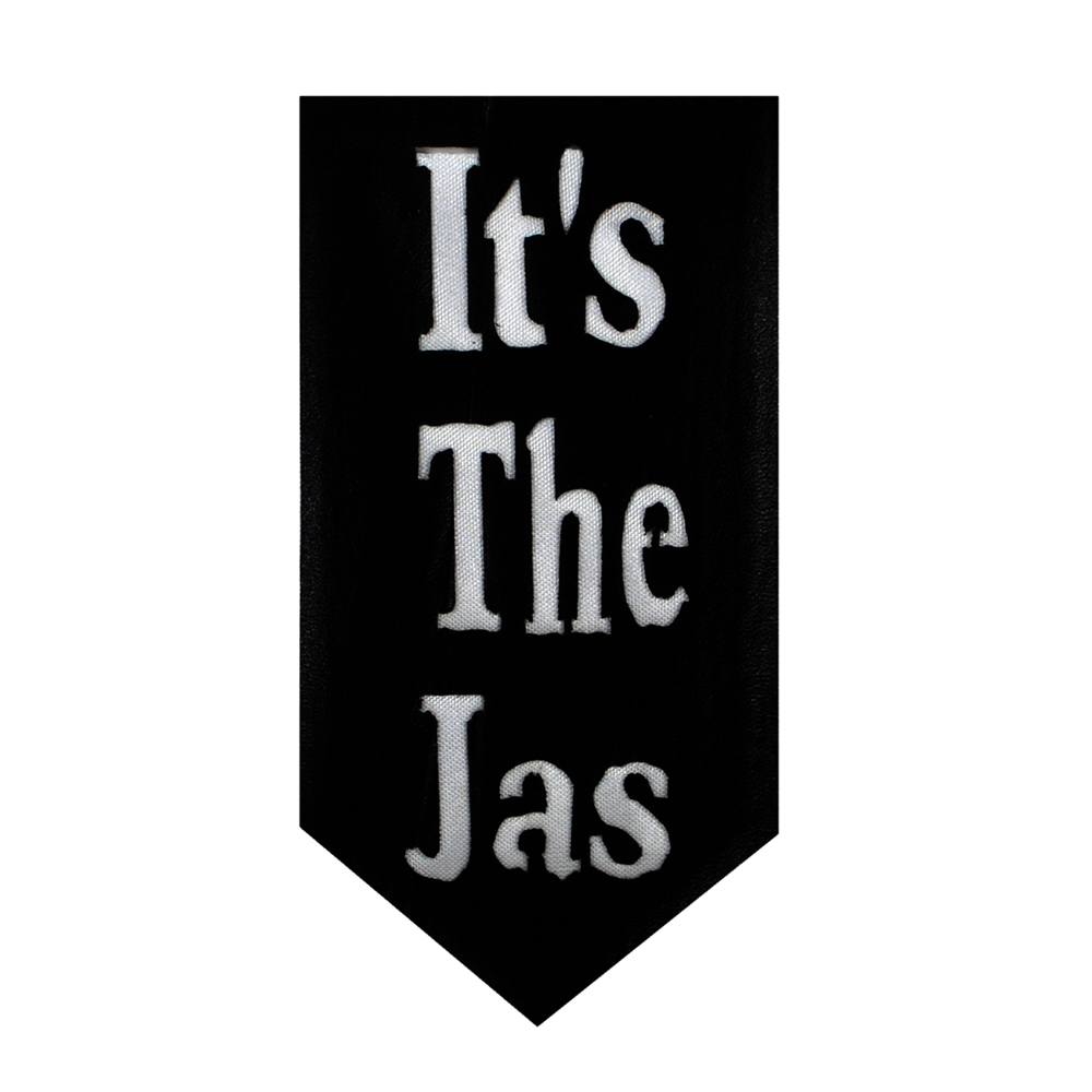 Нашивка кожзам Jas трафарет 6,5*13см черно-белая, шт. Нашивка Кожзам