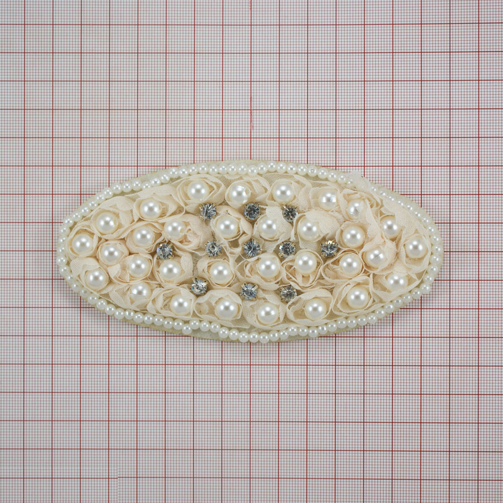 Аппликация декор Эполет бежевый. Аппликация Декор