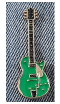 Брошь металл Гитара, 46*17мм, черный, зеленый. серый.  шт . Броши
