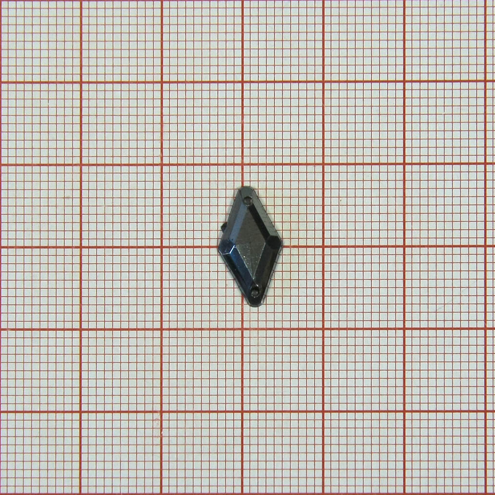 Стразы пришивн. ромб 9*15мм BLACK NIKEL Металлизирован. 1т.шт. Стразы пришивные