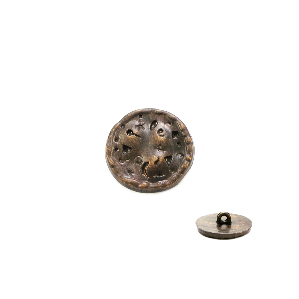 Пуговица TR-17-40 ant 24мм. Пуговица металлизированная