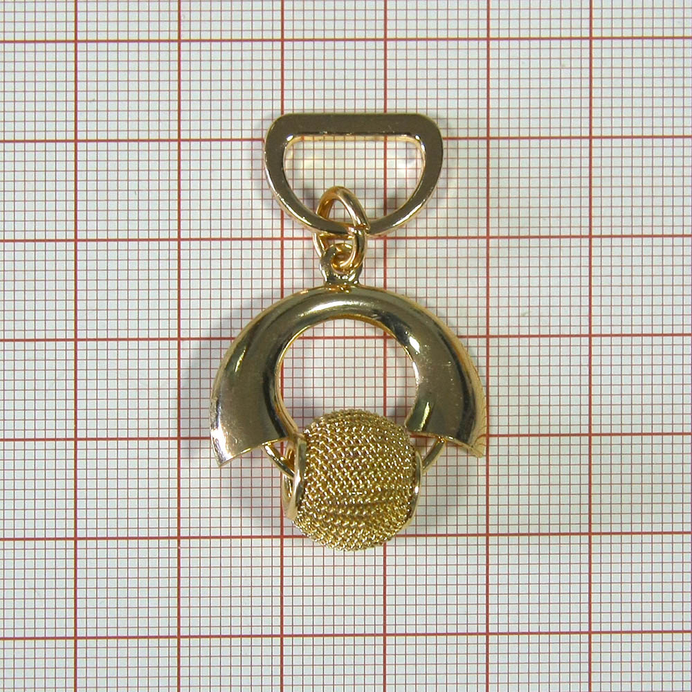 Подвеска металл 34920 Шарик на кольце 29*52мм GOLD, шт. Подвески