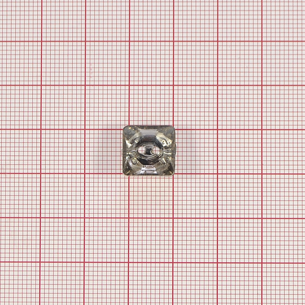 Пуговица Кристалл 2891 11мм светлый хаки, квадратная, шт. Пуговица Акрил, Кристалл