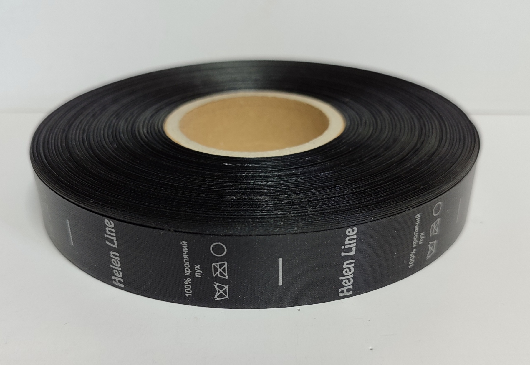 Процентовка тканевая Helen line, 100% кролячий пух, 2см, черная, 100м. Процентовка тканевая
