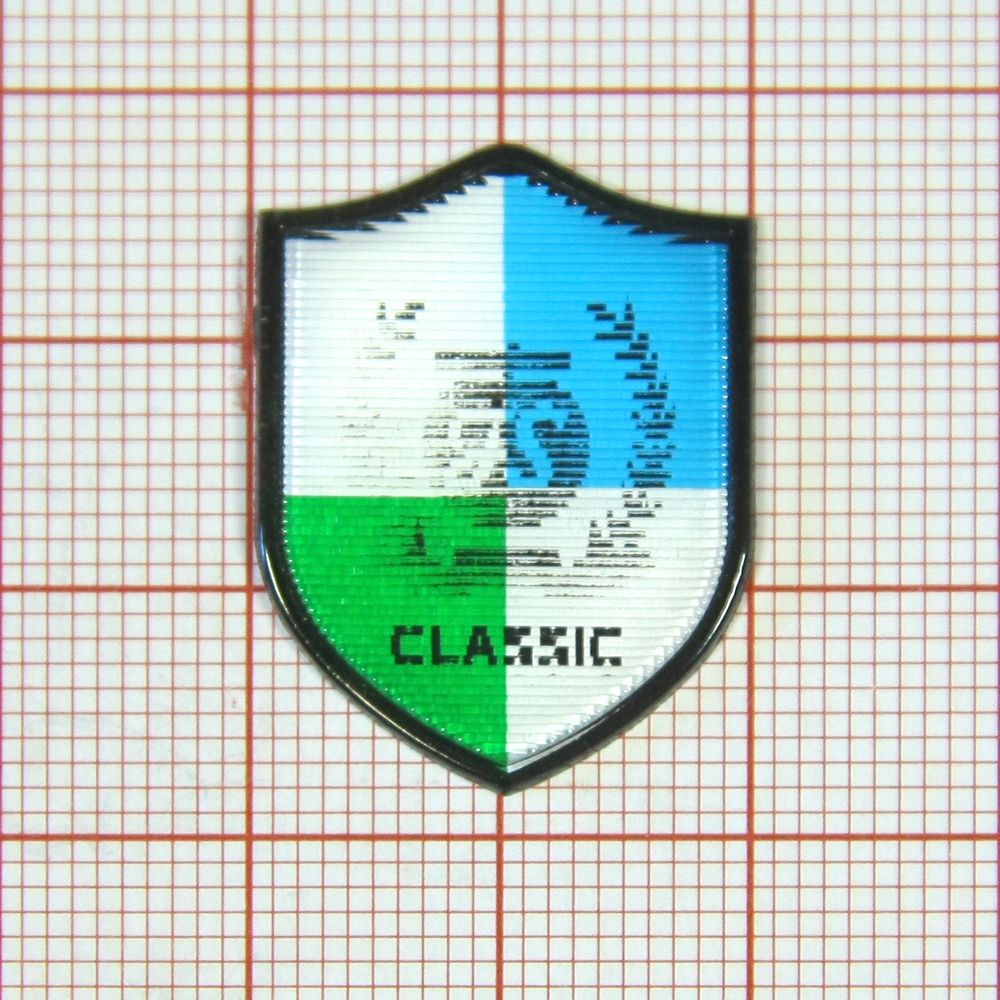 Лейба гологр. Classic 20*27мм зелено-голуб.  шт. Лейба Голограмма