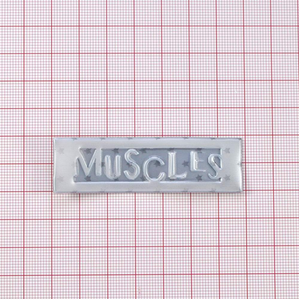 Лейба клеенка Muscles, 6,7*2см, серый, шт. Лейба Клеенка