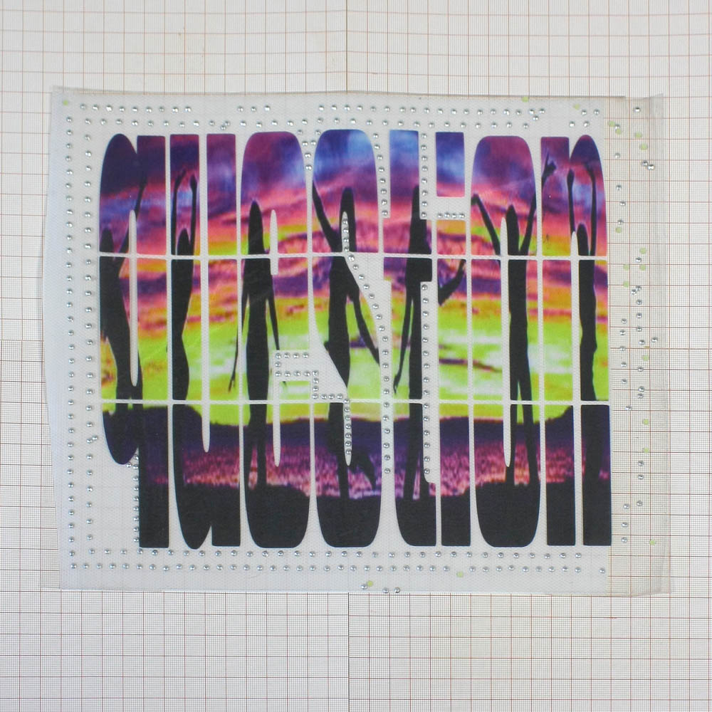 Термоаппликация Question, белые стразы, цветная, шт. Термопереводки Надписи