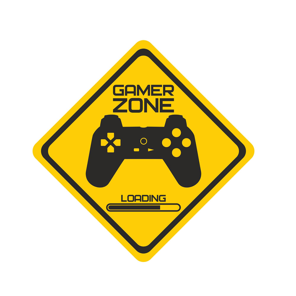 Термоаппликация №13-21 Gamer Zone, желто-черная, 95*95мм, шт. Термопереводки Ассорти