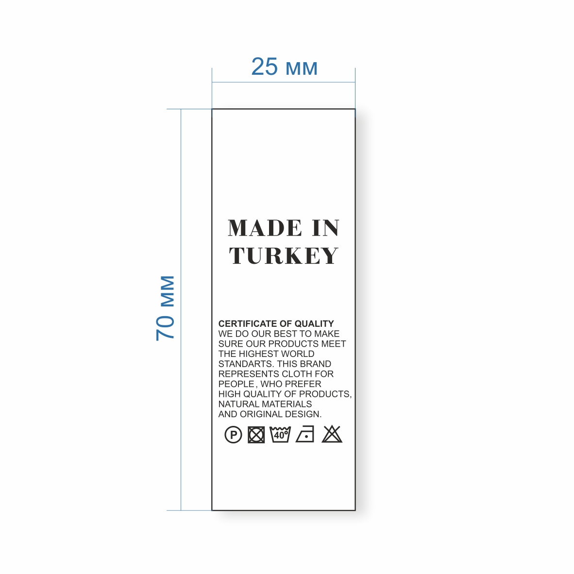 Процентовка бумажная Made in Turkey 25*70мм /японская бумага/, 50м. Made in