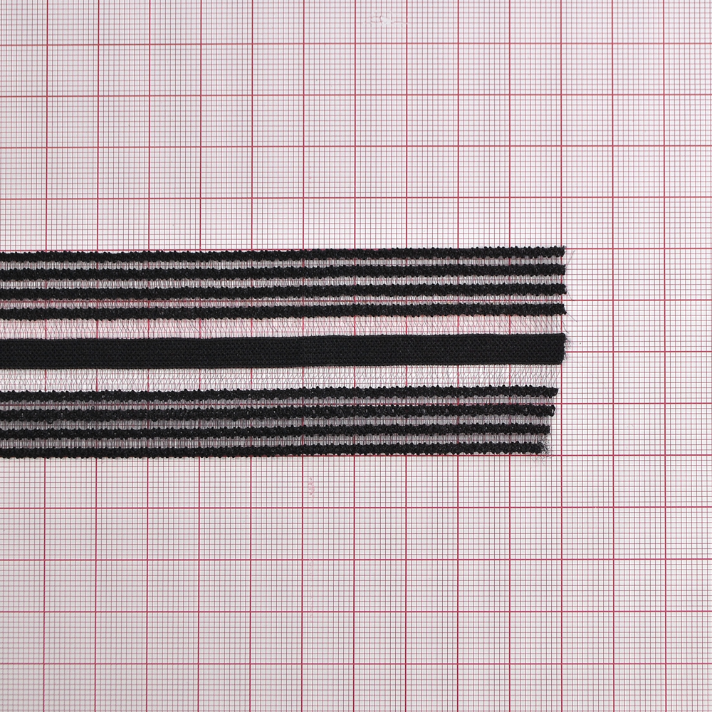 Резинка Дорожка трава, 4 см, черный, ярд. Резинка