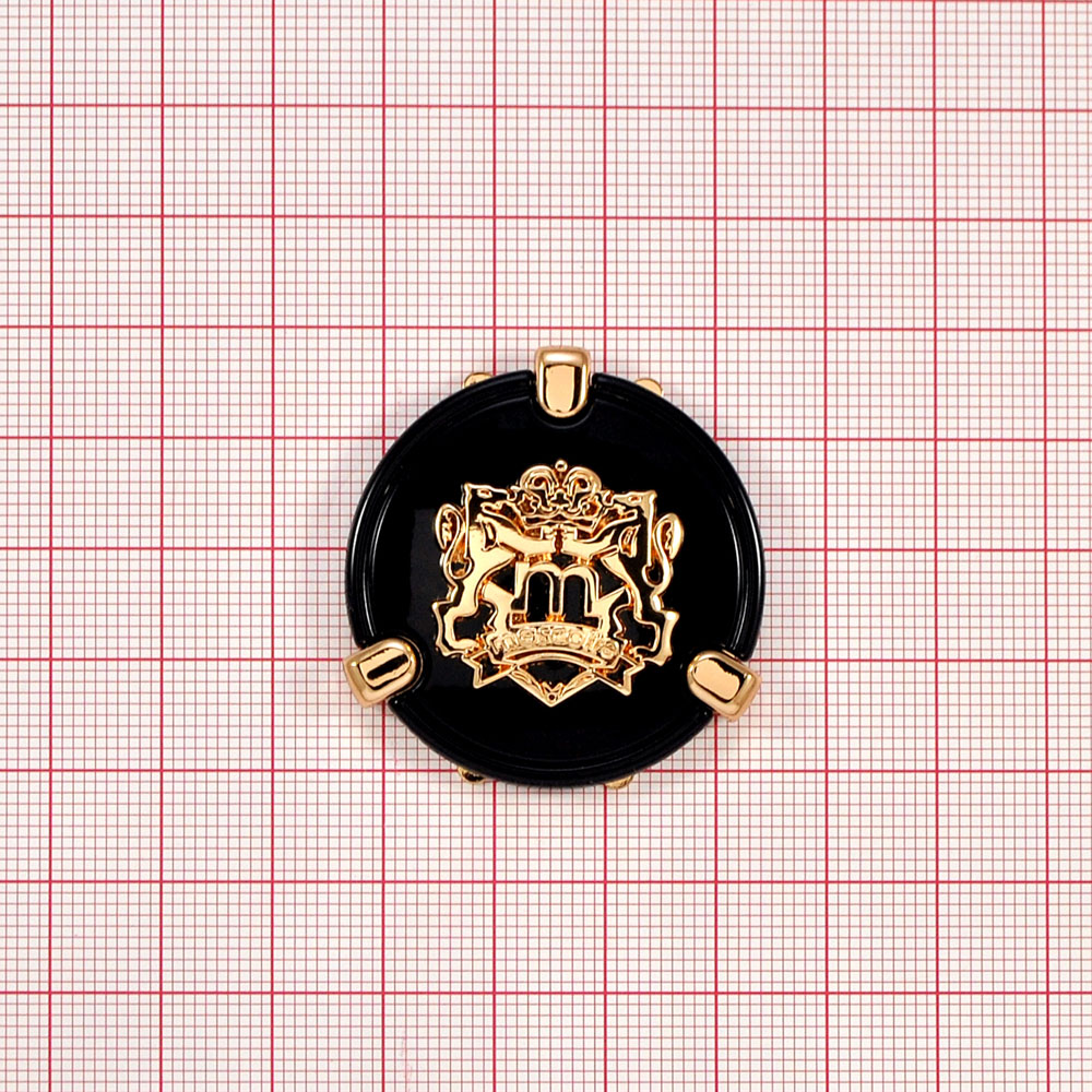 Краб металл Герб-тарелка 39мм GOLD, черный, шт. Крабы Металл Флаги, Гербы