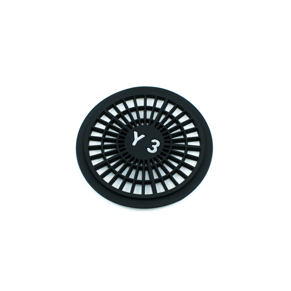 Лейба резиновая Y-3 8см круглая черный, серый. Лейба Резина