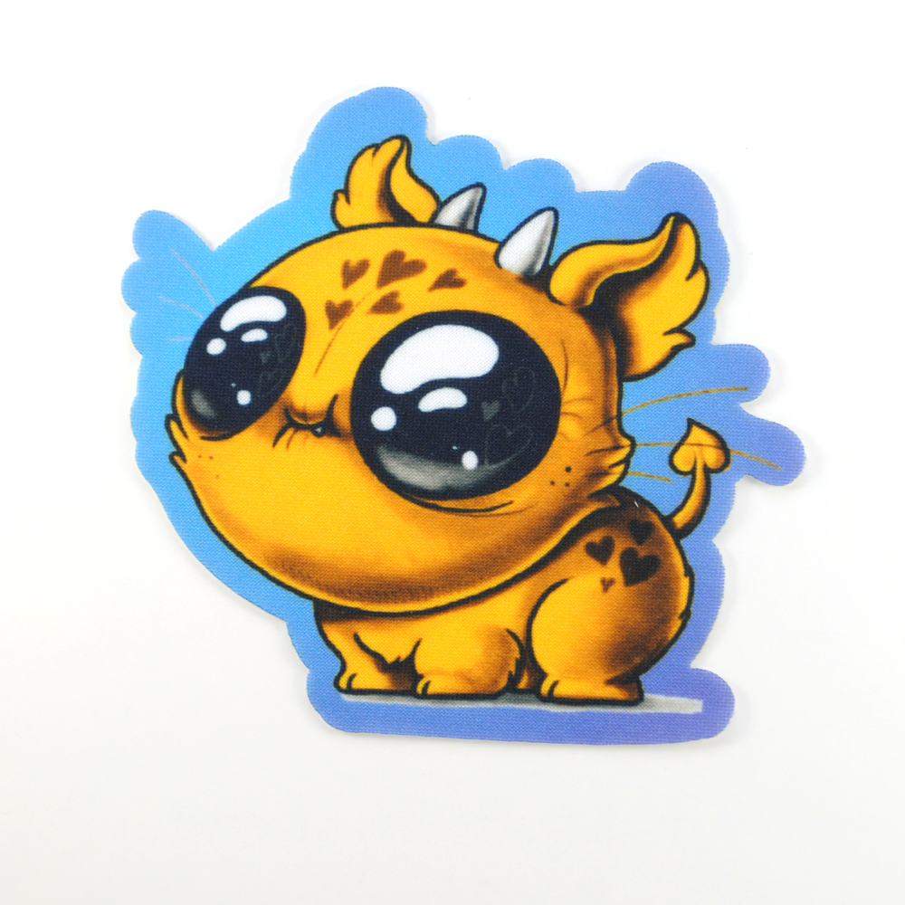 Аппликация клеевая Монстр с рожками, 11*11,5см, /дайвинг/, шт. Аппликация клеевая