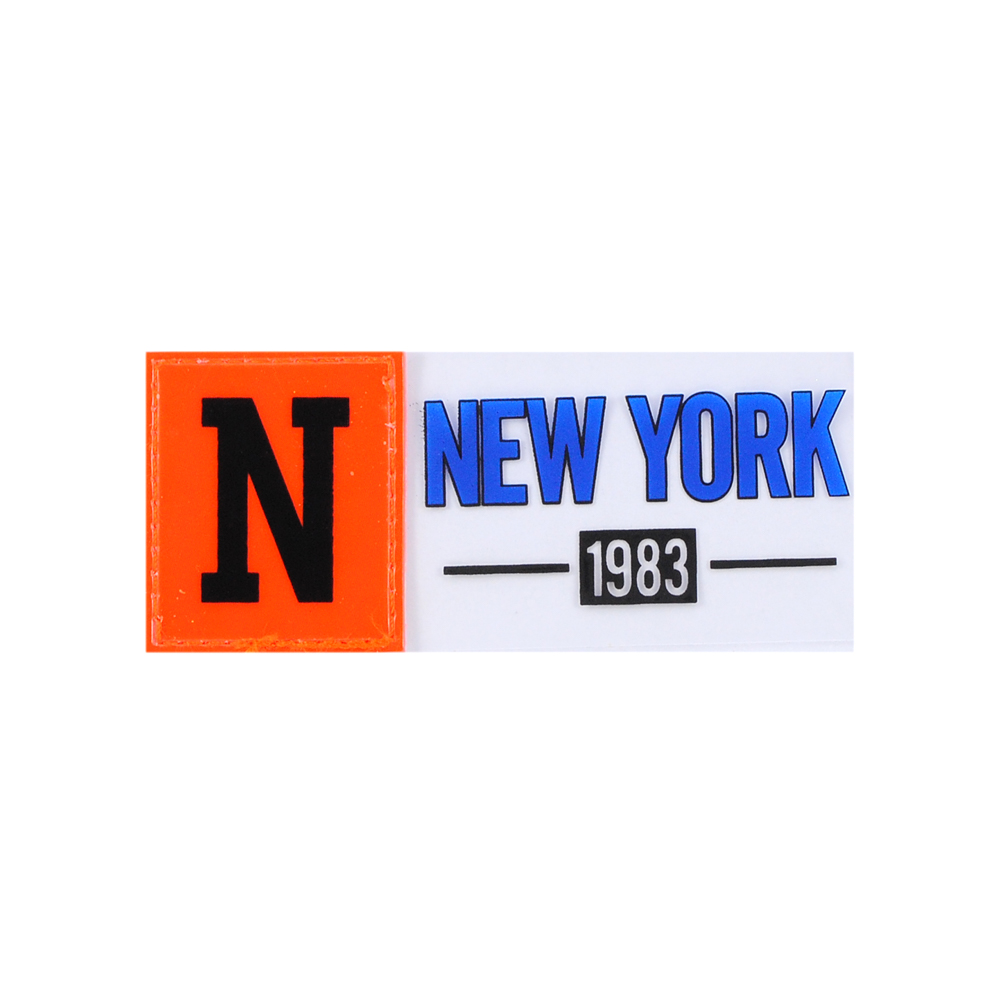 Лейба клеенка NEW YORK 1983, 9,5*4см, черный, оранжевый, синий, прозрачный, шт. Лейба Клеенка