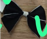 Аппликация тканевая пришивная Бант,черный, белый, шт. Аппликации Пришивные Цветы Банты