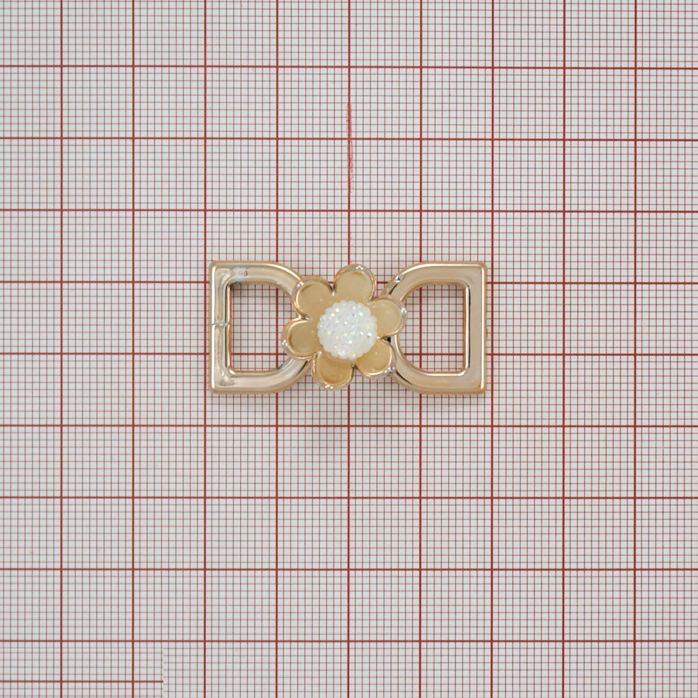 Перетяжка пластиковая B493 39*18мм(12мм) GOLD, белый хамелеон, шт. Перетяжка пластик