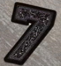 Шеврон Цифра "7", черный, шт. Нашивка Ткань