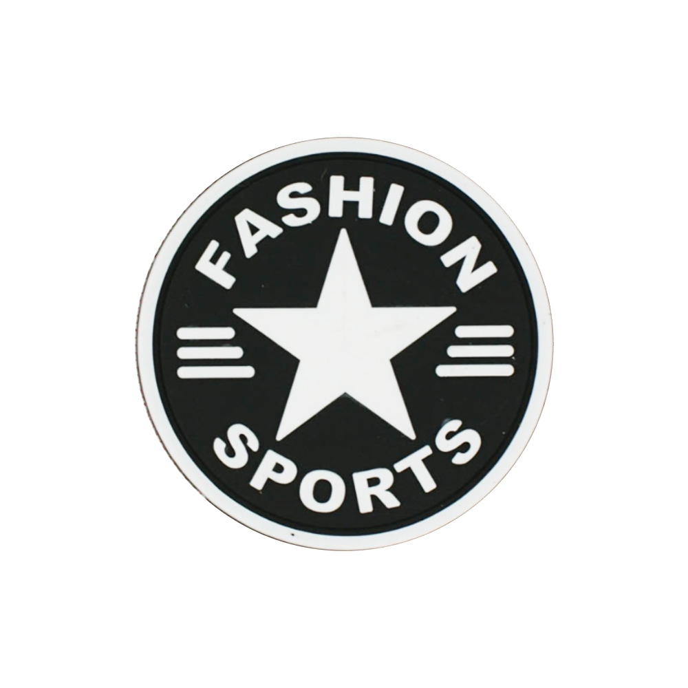 Лейба рез. Fashion Sport звезда кругл. 5,5см черный, белый, шт. Лейба Резина