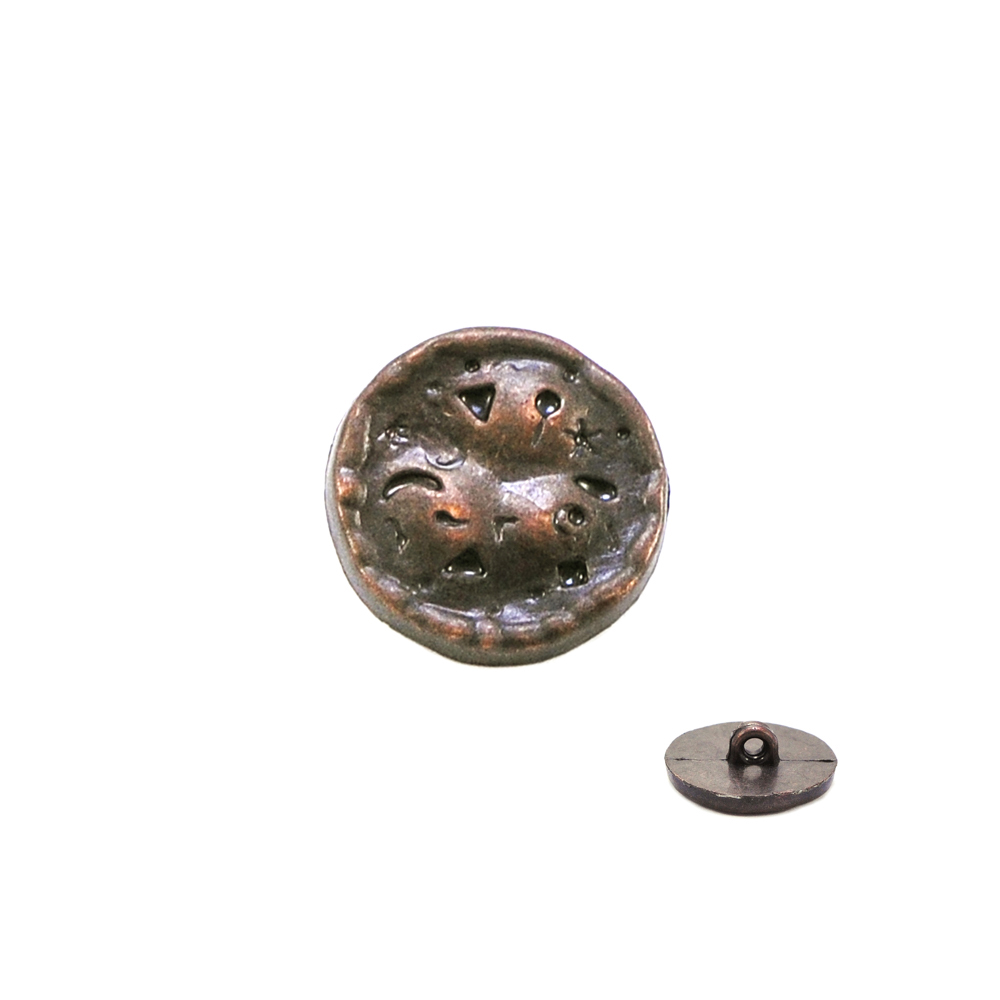 Пуговица TR-17-36 medn 20мм. Пуговица металлизированная