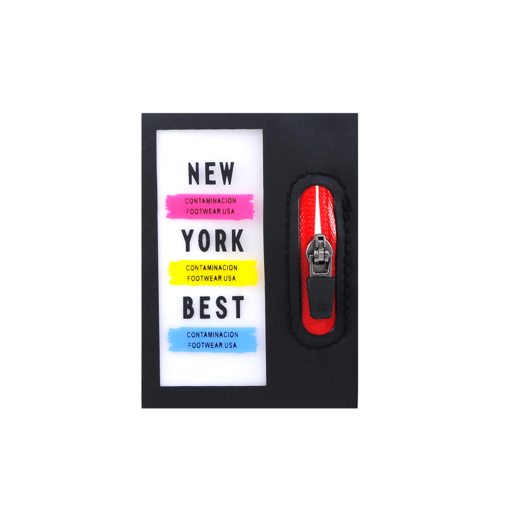 Аппликация пришивная карман NEW YORK BEST, 6,2*8см, черный, прозрачный, красный, шт. Аппликации Пришивные Резина, Силикон