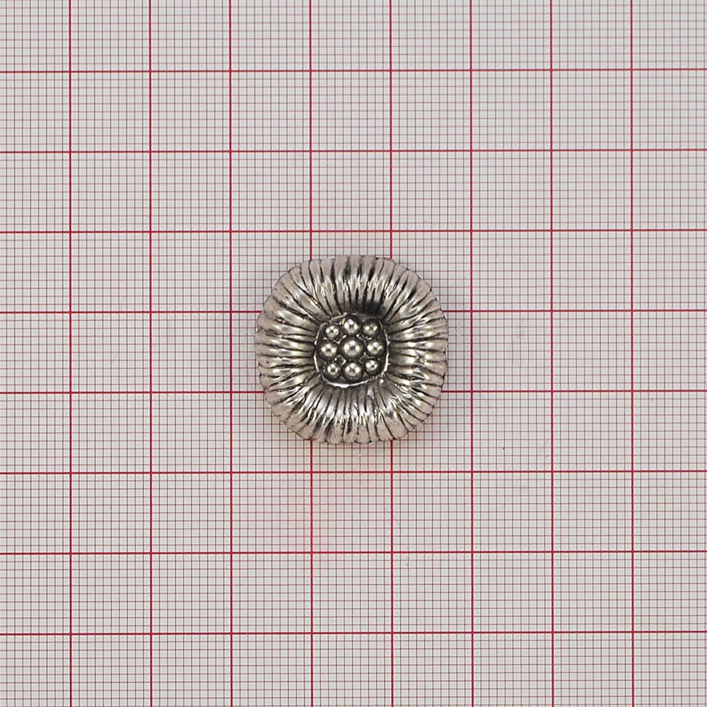 Пуговица TR-1037-40 Моток OXID 24мм. Пуговица металлизированная