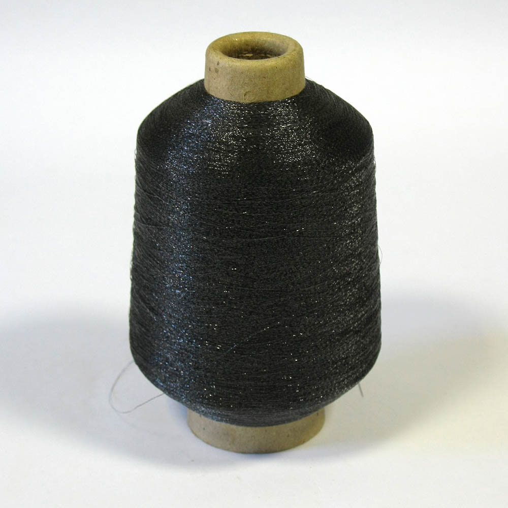 Нитка люрекс X-11 черная /500г/. Нитка Люрекс
