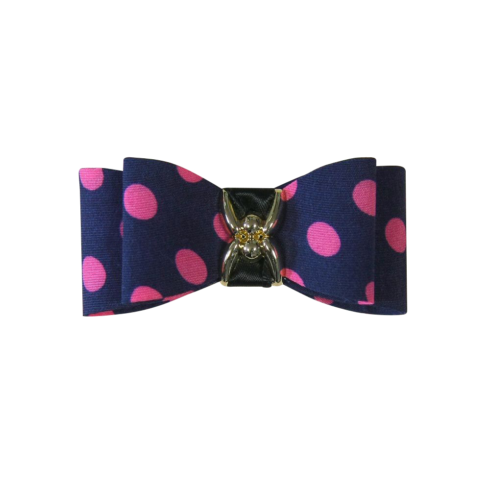 Аппликация декор обувная FF-232 т-синий бантик Горошек, шт. Аппликации Пришивные Цветы Банты
