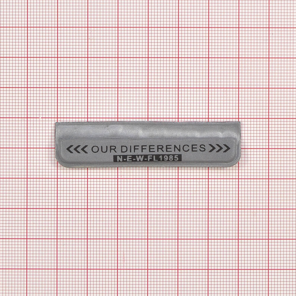 Лейба светоотражающая OUR DIFF. 1,5*6см, сер, черн., шт. Лейба Кожзам