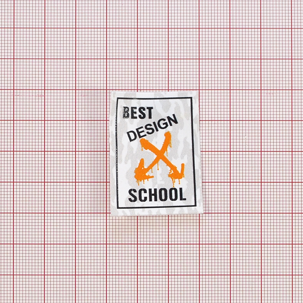 Лейба клеенка  SCHOOL, 3*4см, белый, черный, коричневый, шт. Лейба Клеенка