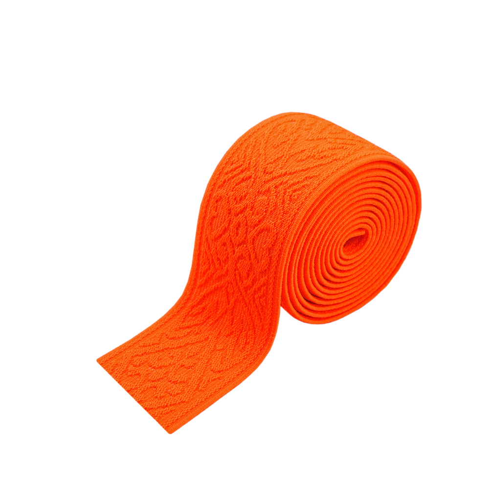 Резинка Узор 3,8см, оранжевый, 50ярд. Резинка