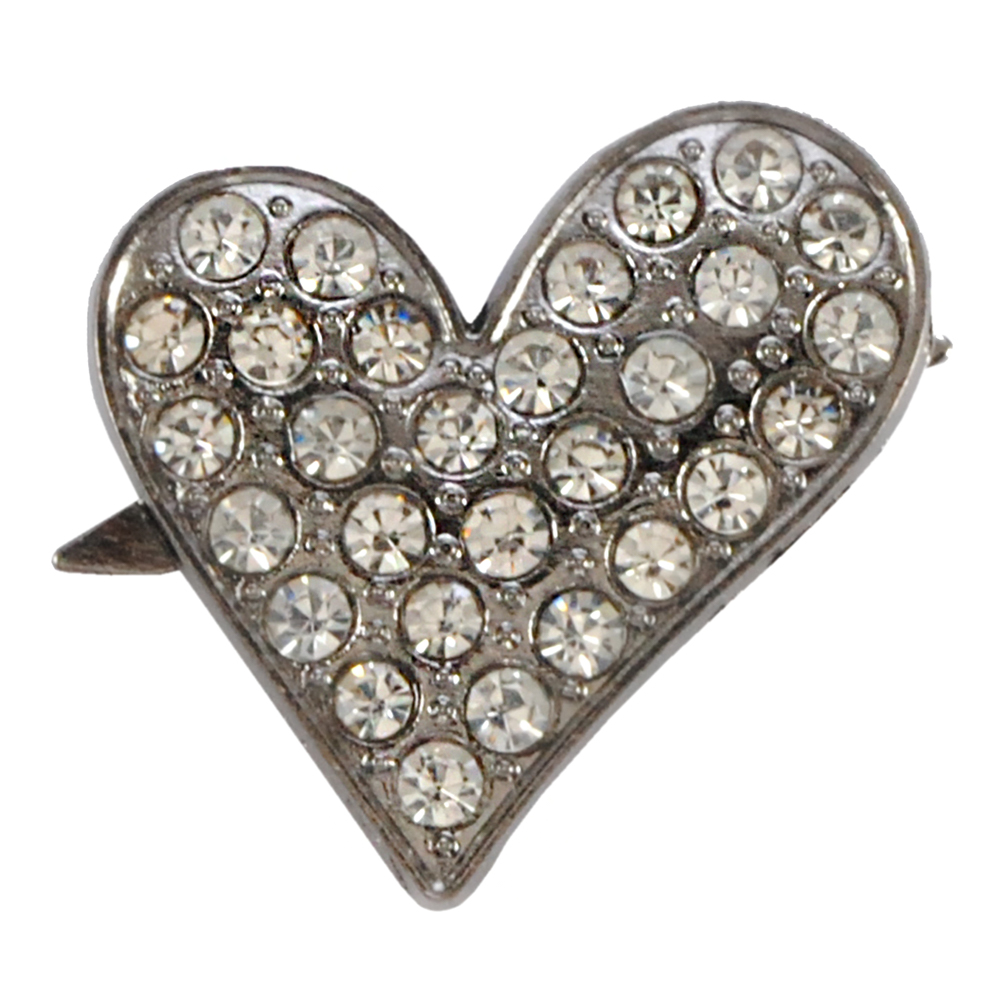 Краб металл Сердце, 2,5*2,5см, серебро, шт. Крабы Металл Геометрия Декор