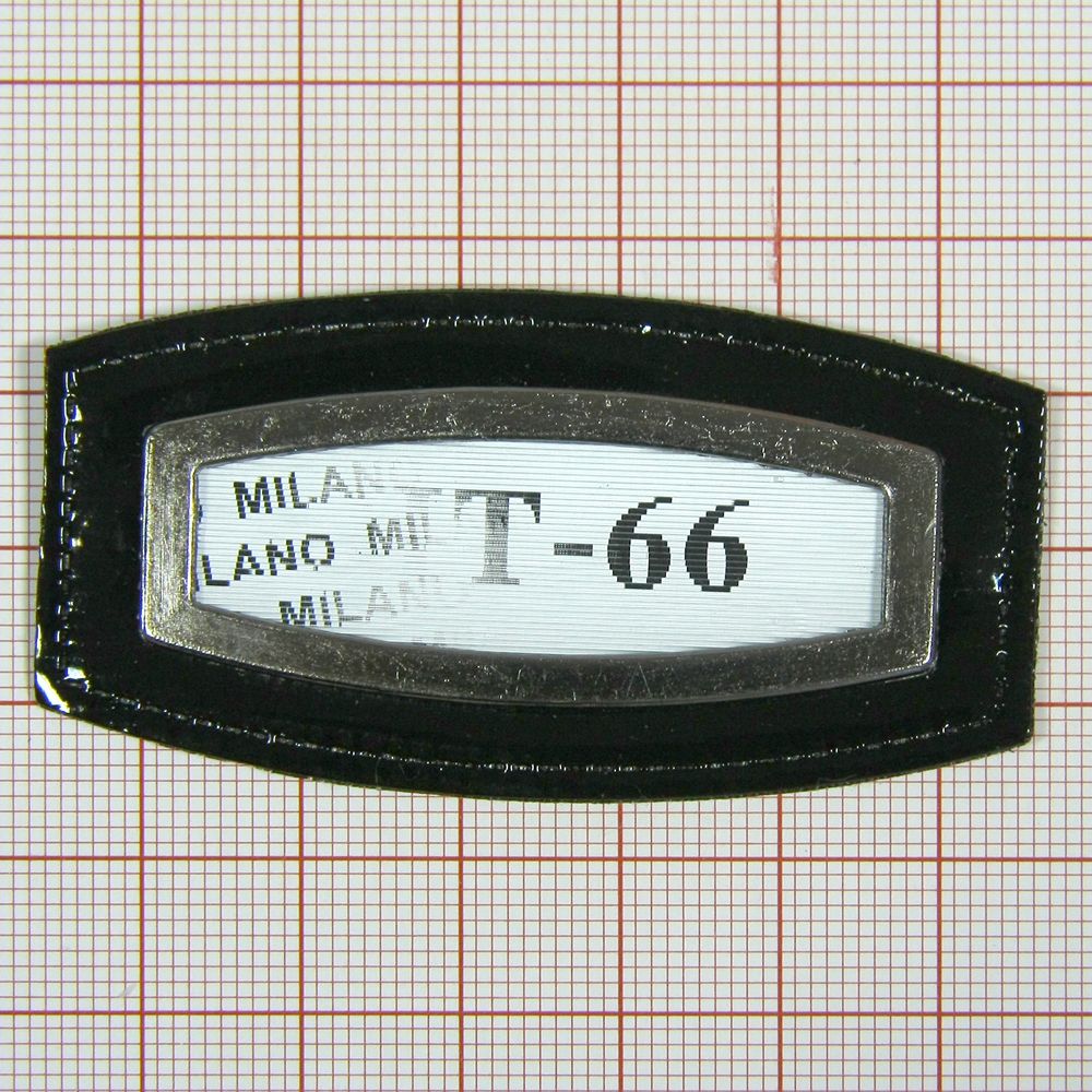 Лейба кожзам 3D HT-66 черно-белая 62*33мм, шт. Лейба Кожзам