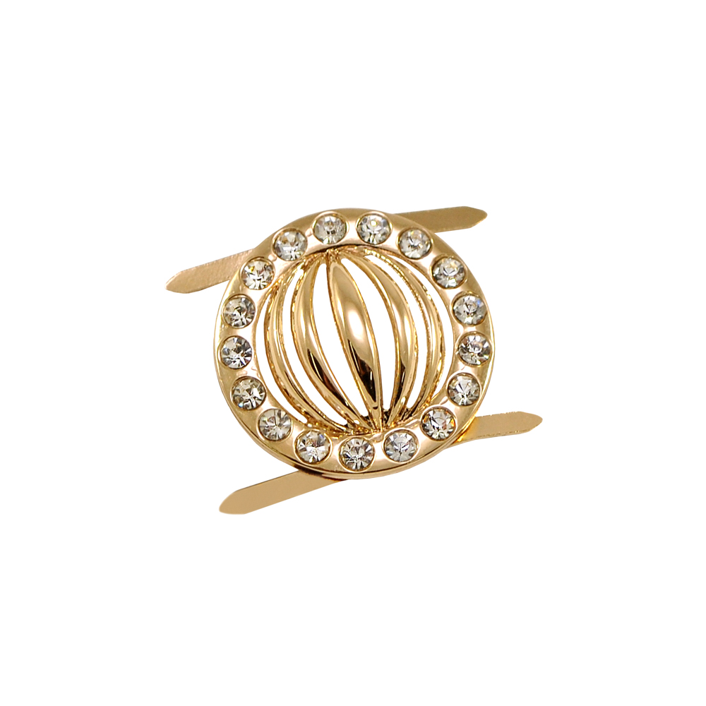 Краб металл B12815 Панцирь 25мм GOLD, белые камни, шт . Крабы Металл Геометрия Декор