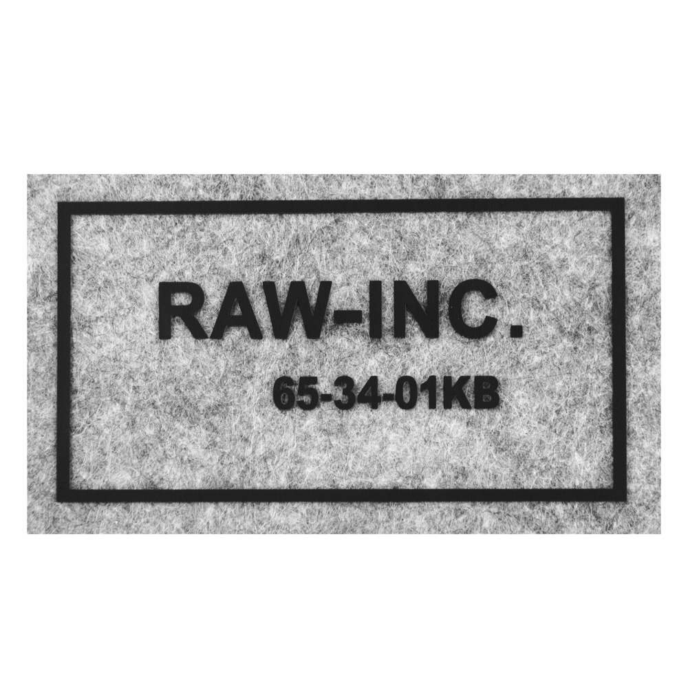 Термоаппликация резиновая прозрачная RAW-INC 84*45мм прямоугольная, черный рисунок, шт. Термоаппликации Резиновые Клеенка