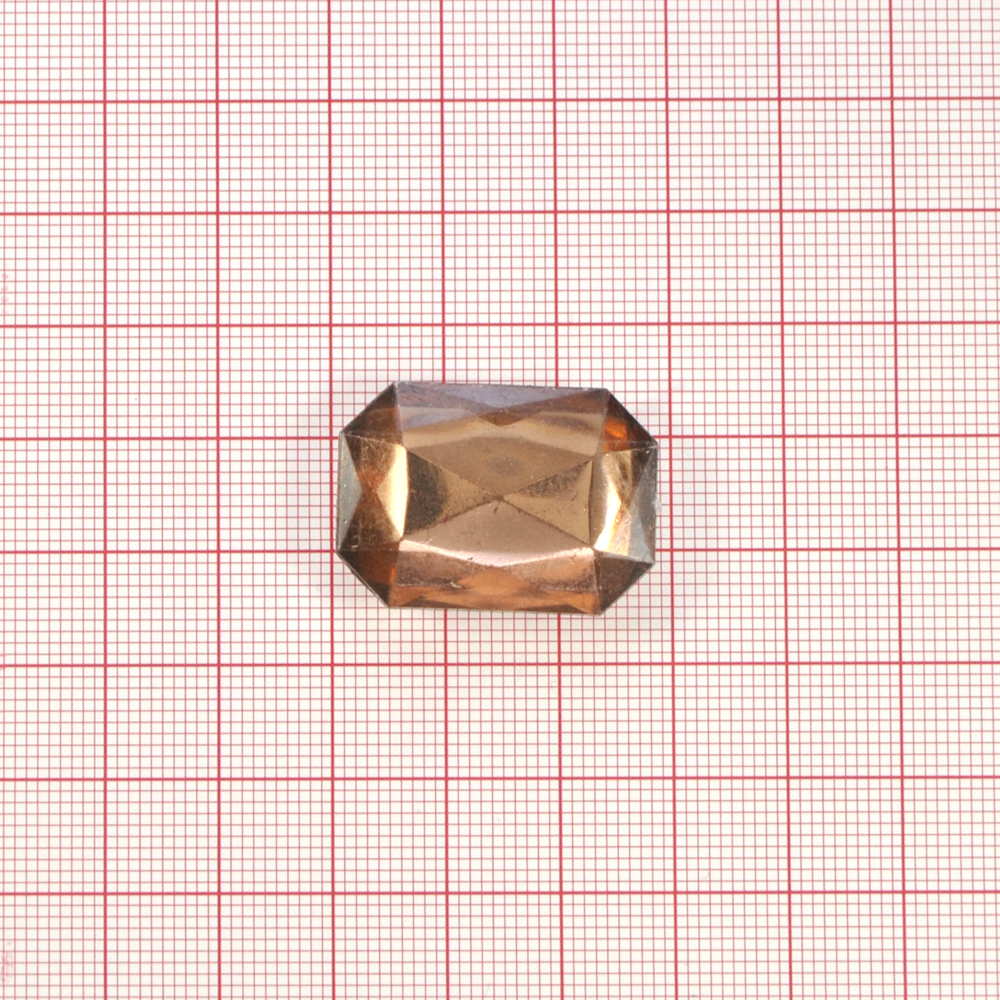 Стразы стеклянные на клей многранник плоский округлый низ (20*28мм) янтарные, 1тыс.шт. Стразы на клей