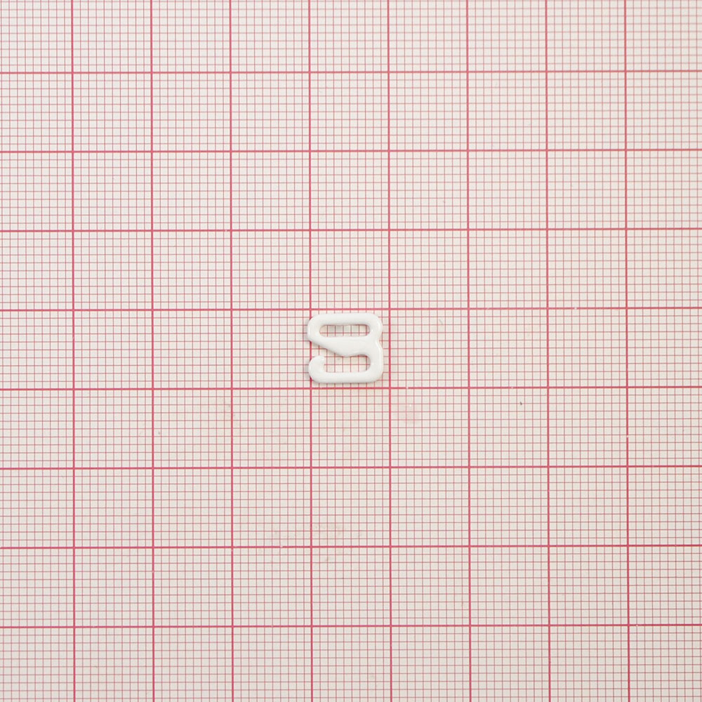 Крючок бельевой металл А906 белый 6*5мм (внутр.), 10*9мм (внешн.), 1т.шт, уп. Крючок бельевой