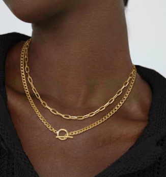 Украшение на шею Колье (две цепи), золото, шт. Украшения