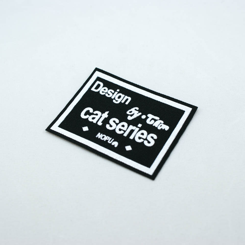 Нашивка кожзам Cat series 61*48мм черно-серый, шт. Нашивка Кожзам