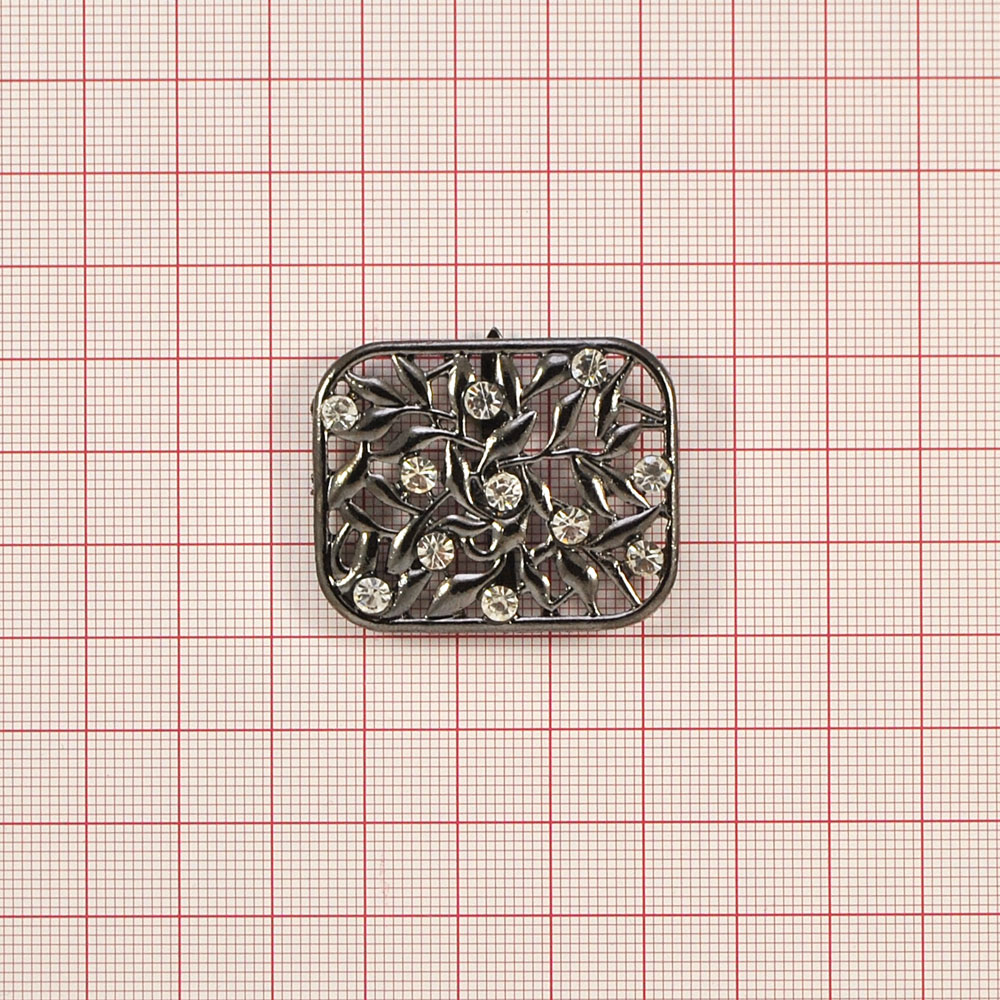 Краб металл81310 /краб/ прямоуг.41*30мм BLACK NIKEL. Крабы Металл Геометрия Декор