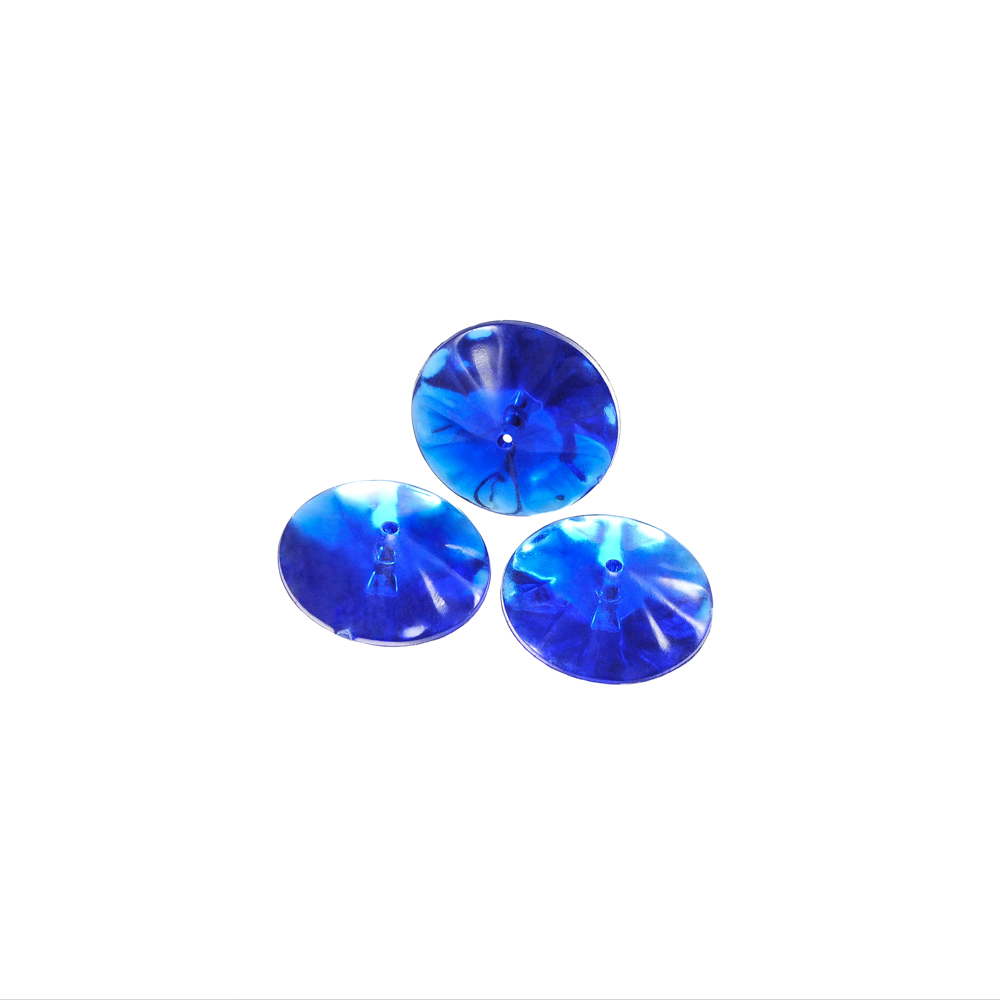 Стразы стеклянные пришивные один удар №30 кругл. синий (30мм), 1тыс.шт. Стразы пришивные