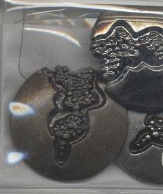 Пуговица TR-62-48 BN 30мм. Пуговица металлизированная