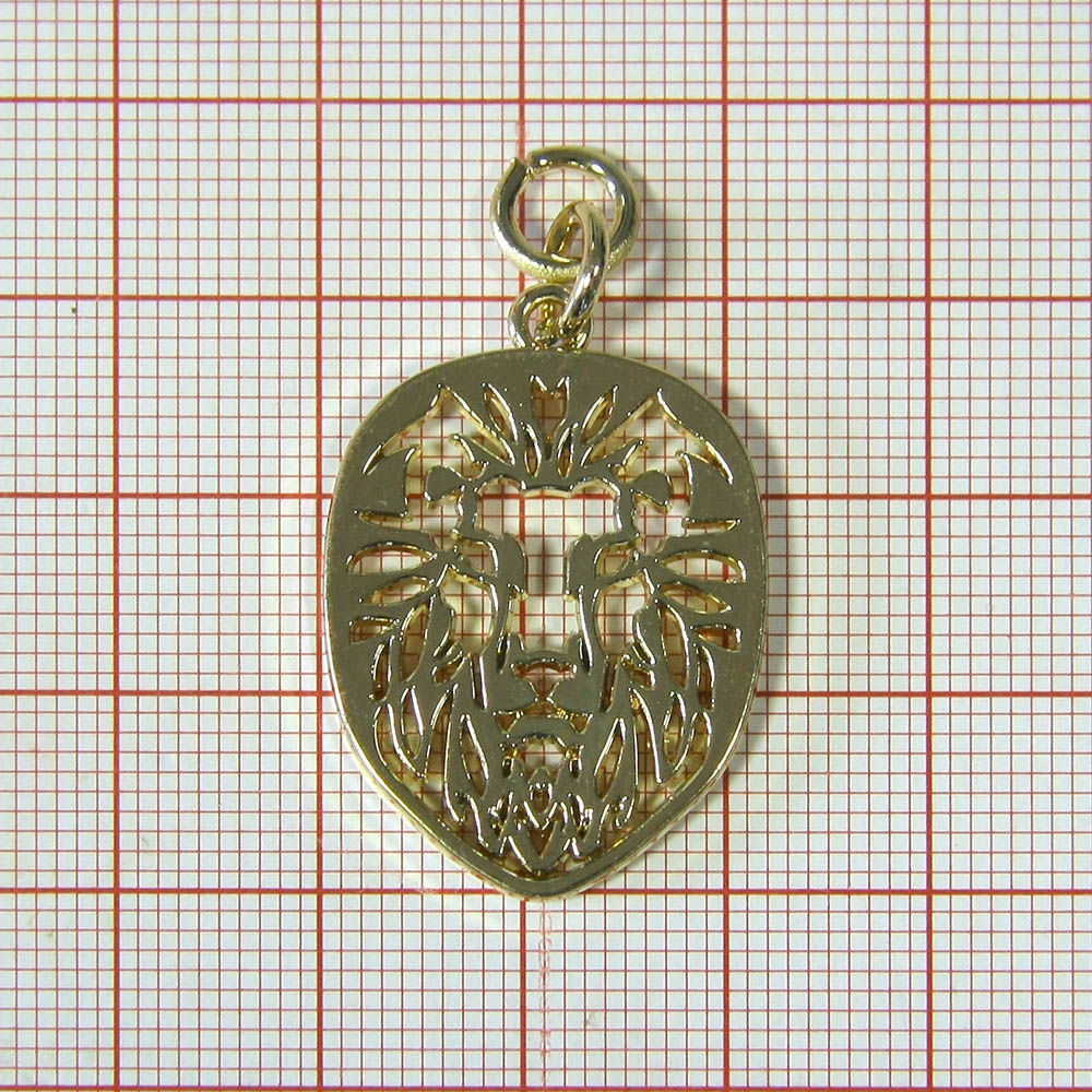 Подвеска металл Лев 22*39мм, GOLD, шт. Подвески