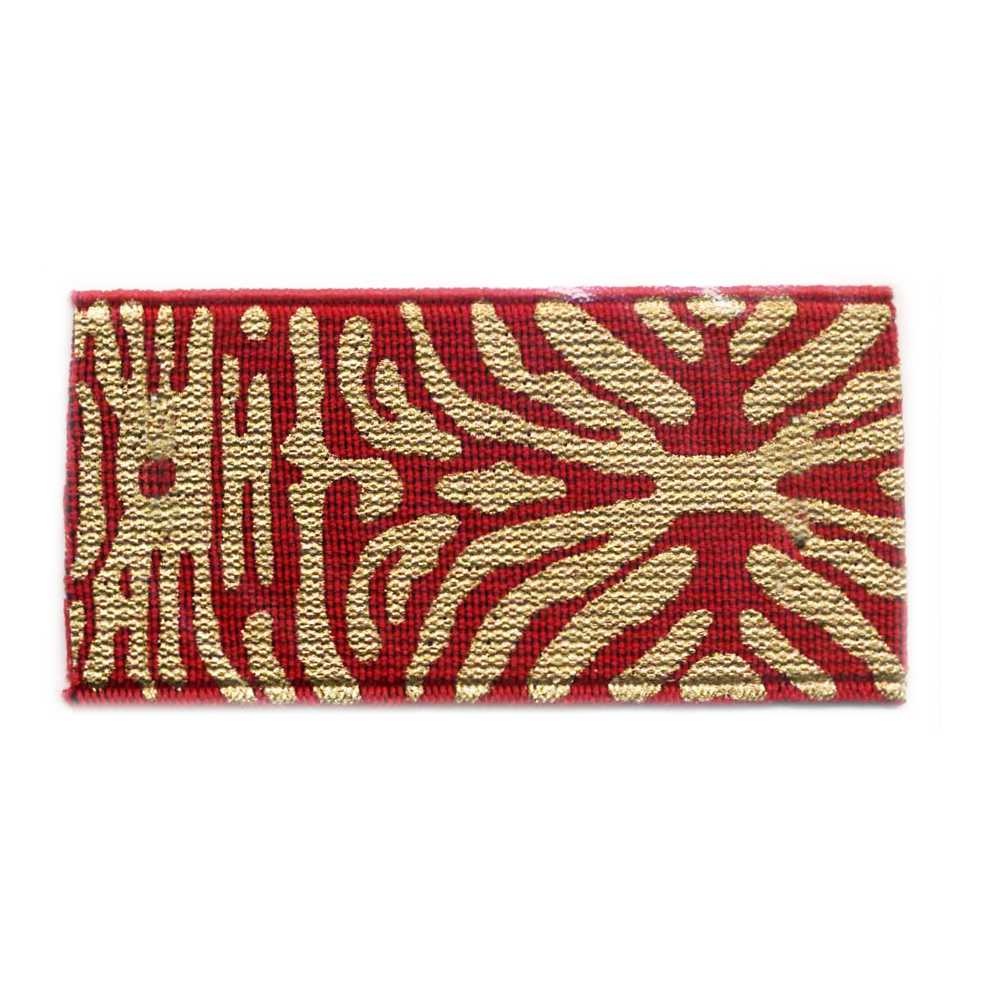 Резинка №20 4см зебра красно-золотая, ярд. Резинка