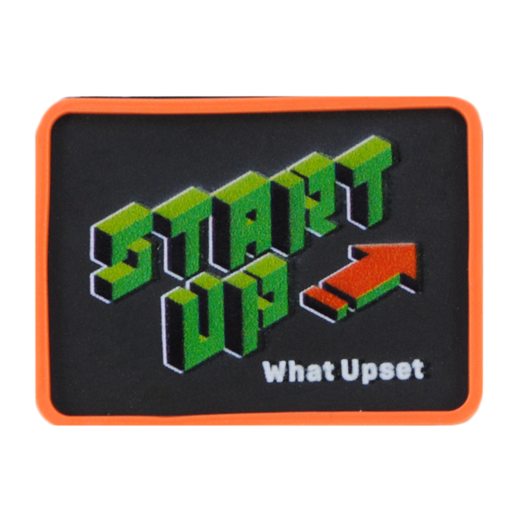 Лейба рез Start Up 4*3см, чёрн., оранж., бел., зел., шт. Лейба Резина