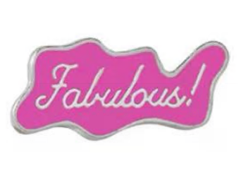 Брошь металл Fabulous, 2,5*1,1см, розовый, никель, шт. Броши