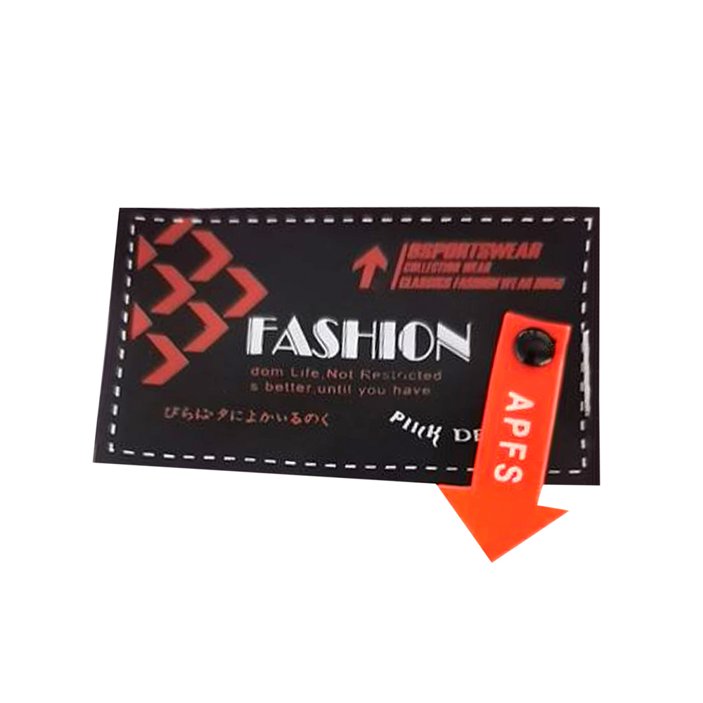 Лейба клеенка FASHION, 6,9*4см, черный, красный, серый, шт. Лейба Клеенка